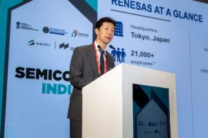 Renesas CEO Hidetoshi Shibata delivered a keynote at SEMICON India