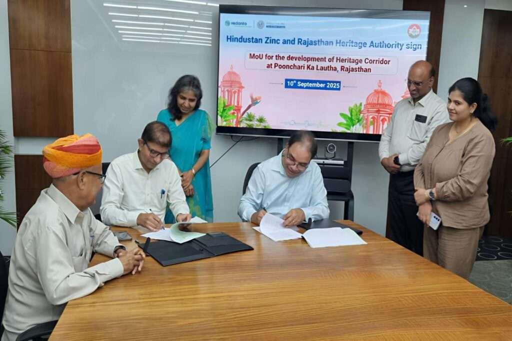 Hindustan Zinc Signs ₹85 Crore Agreement with Rajasthan Heritage Authority for Heritage Corridor Development